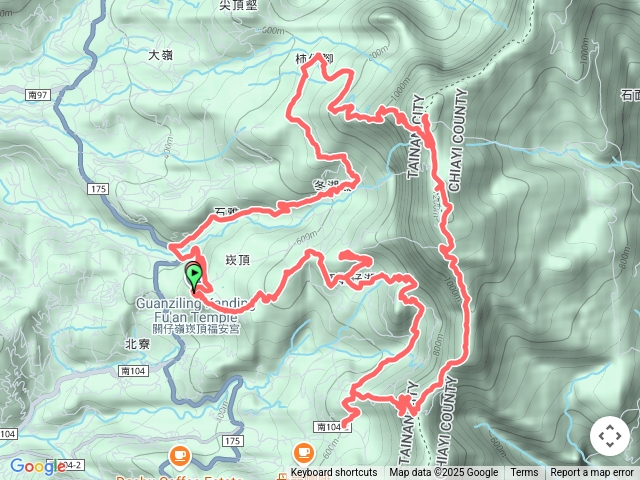 台南崁頂福安宮.崁頂山.六順峰.明峰.圓墩子尖山.二凍山.神農宮.穩凍山.茶園山.文玉山.圓墩仔山.大凍山(含休息32分鐘)