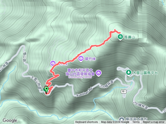 長壽山原路來回預覽圖