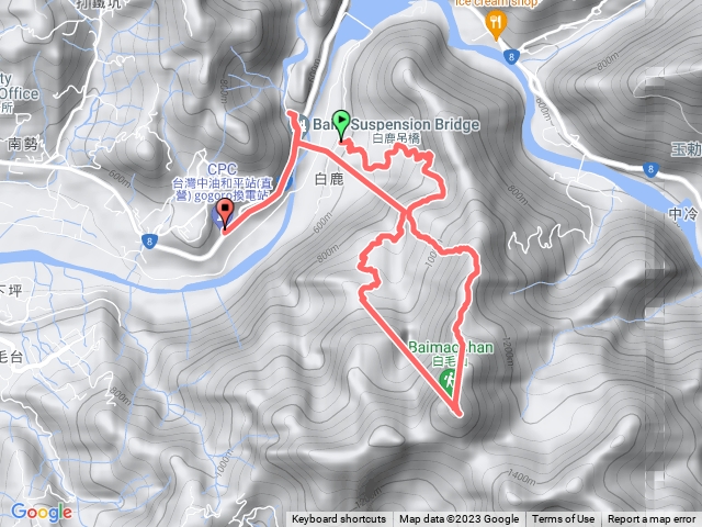 谷關七雄白毛山