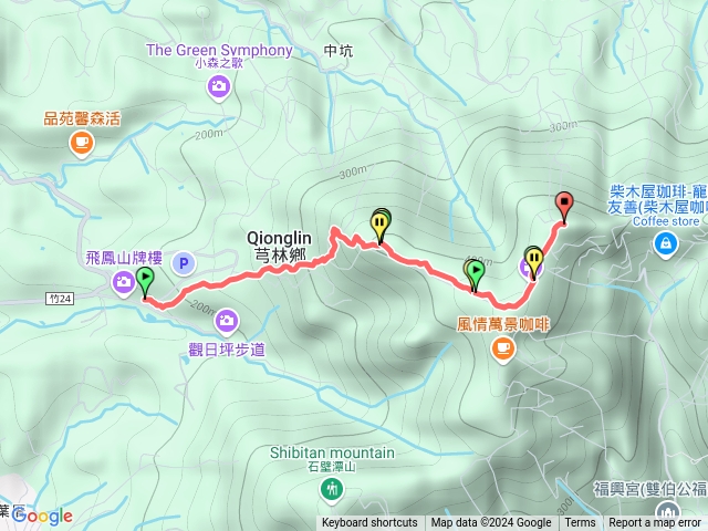 飛鳳山、中坑山單向預覽圖