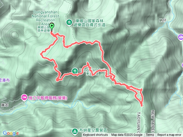 東眼山餐廳、三角點、拉卡、親子峰O型