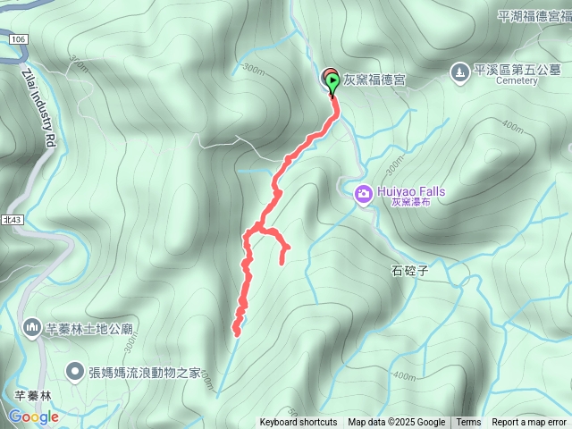 2025-07-12 灰窯福德宮沿溪谷上畝畝山至h320m