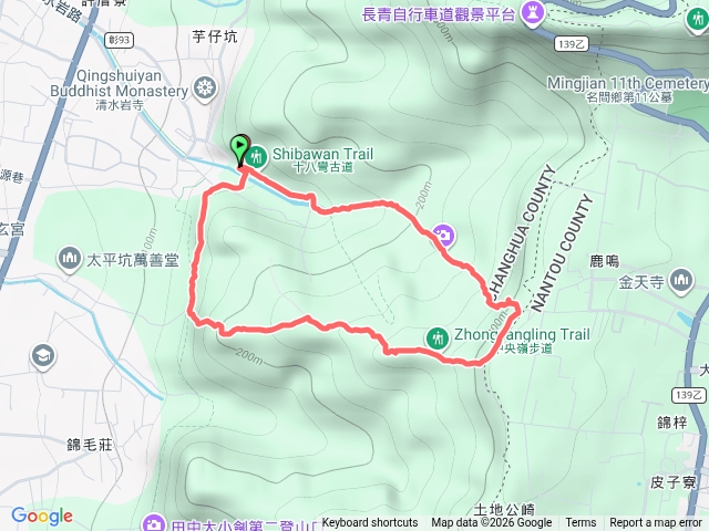 中央嶺步道18彎古道