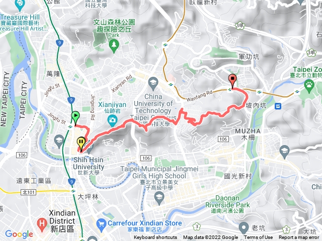 景美捷運2號＞峻後山 ＞仙跡岩＞ 興隆山＞ 興隆山＞興隆山東北峰＞萬方社區捷運