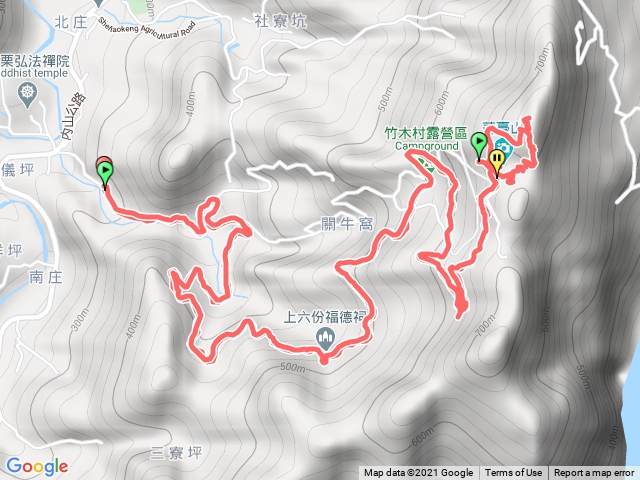 苗栗獅潭_十一分山(蓮臺山)_台3線124K來回路線