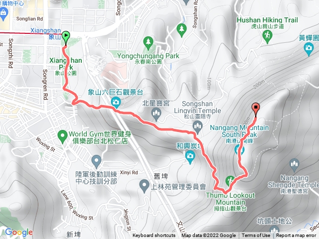 象山捷運站至九五峯