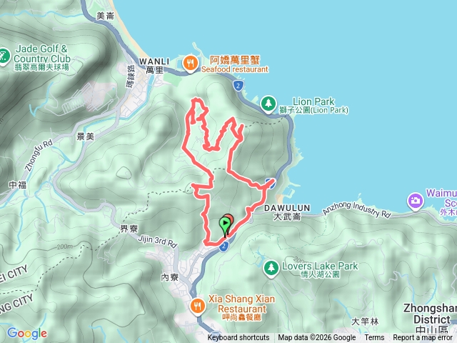 大路嶺古道+瑪鋉山主/東/東北+萬中瀑布/獅頭瀑布+大武崙澳古道環走