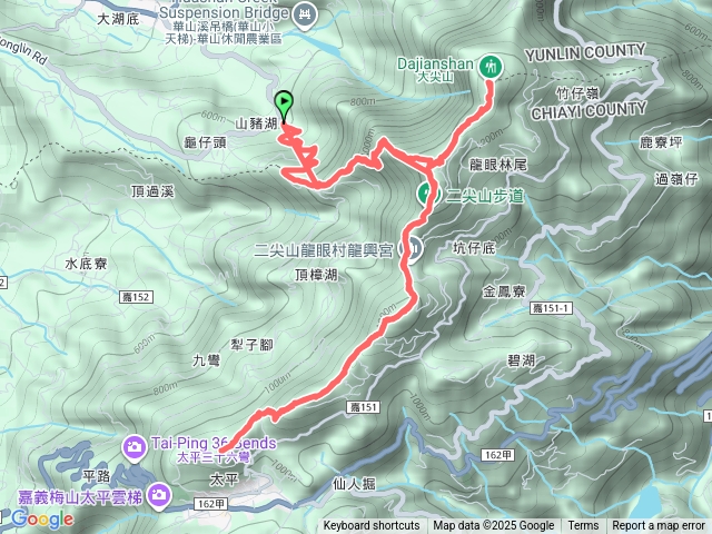 雲嘉五連峰／山豬湖上山豬湖下預覽圖