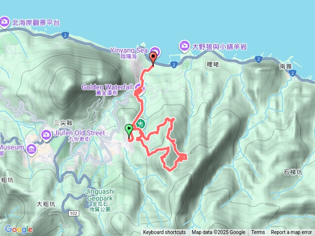2025-08-09勸濟堂-黃金二稜煙囪稜-哈巴狗岩(黃金獵犬岩)-黃金洞-黃金二洞-黃金小洞-黃金台-無耳茶壺山-六坑斜坡索道-無言的山丘-黃金瀑布-水湳洞停車場