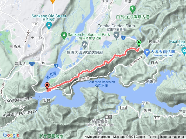 頭寮山、溪州山、石門水庫預覽圖