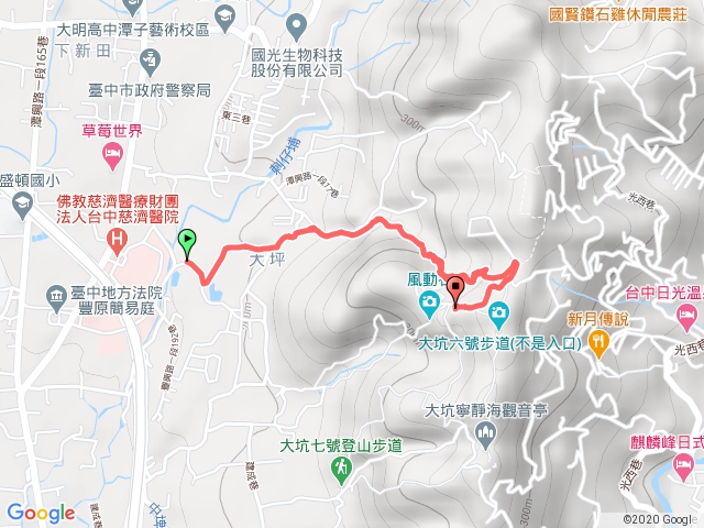 慈濟醫院到風動石（經18彎農路