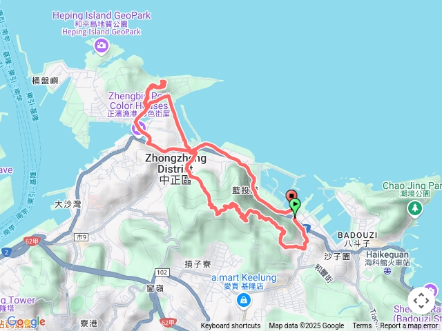 基隆三砲台縱走-牛稠嶺.槓子寮.社寮（標示路點）