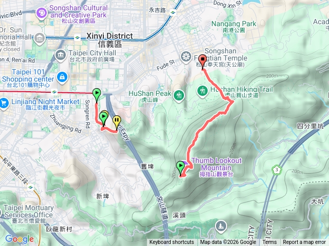 象山 姆指山 南港山 九五峰