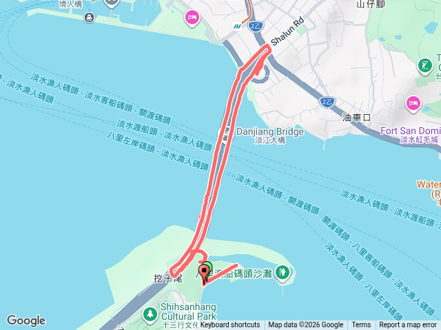 挖仔尾-觀海長堤-淡江大橋(走路來回)