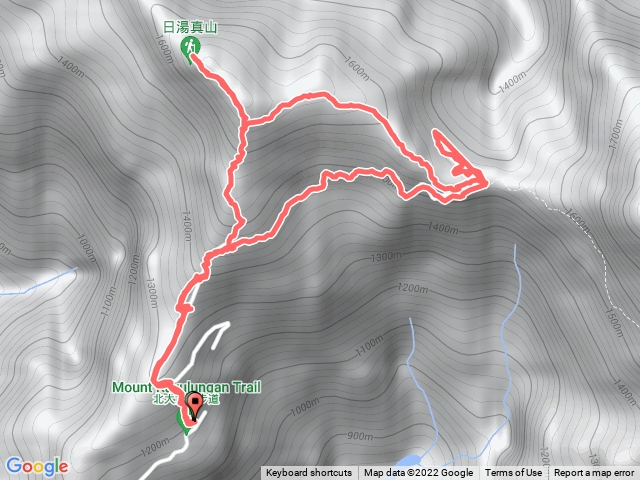 日湯真山環型（新登山口-日湯真山-舊登山口-新登山口）