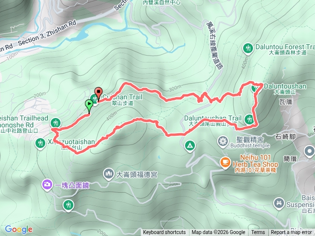 中社路上-大崙尾山-大崙湖-大崙頭山-森林步道-長壽坡-翠山步道預覽圖