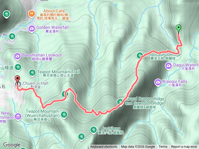 劍龍稜555峰撤退路線