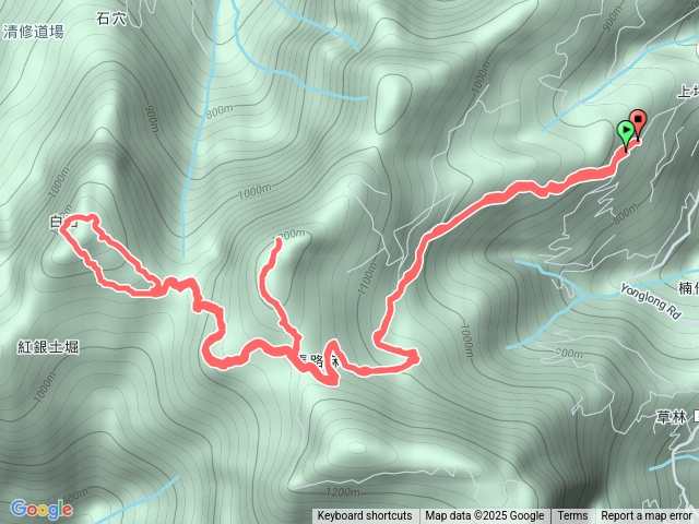 停車小徑-坪林林道-白石牙山-順走馬路麻山-坪林林道-停車小徑（完登）