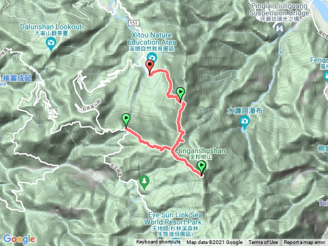 金柑樹山(小百岳#54)：留龍頭進、溪頭出