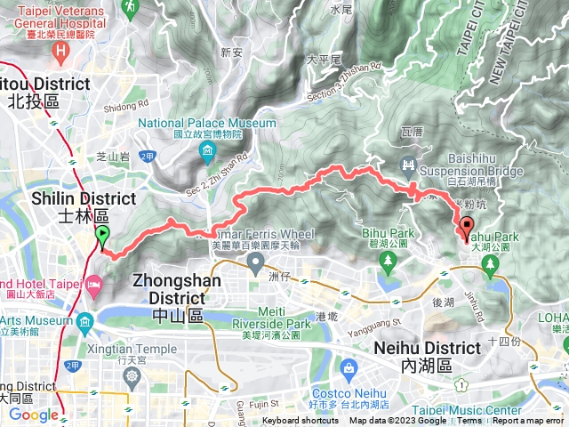 劍潭-碧山巖-大溝溪親水步道