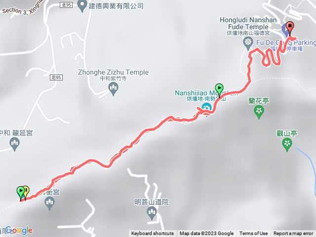 烘爐地土地公廟到青春嶺來回