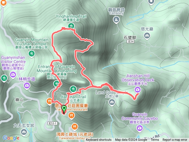 凌雲寺北横123上觀音山O走預覽圖