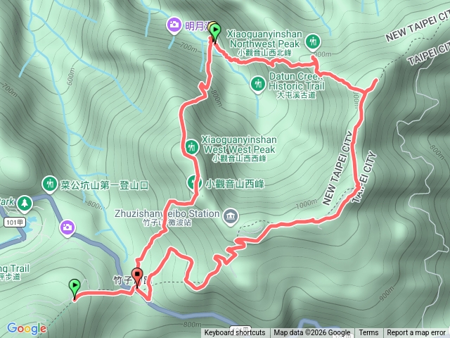小觀音山大o路線（開頭走到大屯山）預覽圖