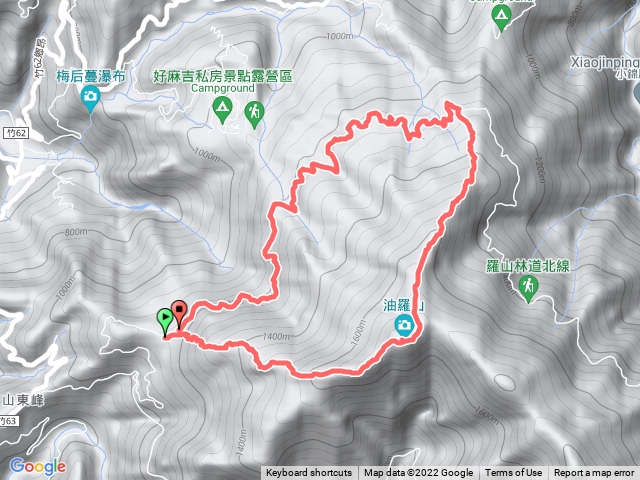 油羅山ㄧ上三下