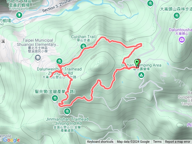 大崙尾山土徑-金龍產業道路-仙座台山-翠山步道O繞