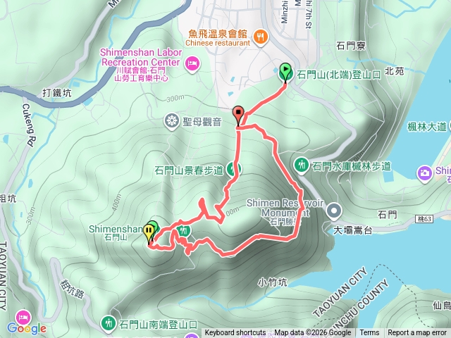 桃園石門山景春環湖步道預覽圖