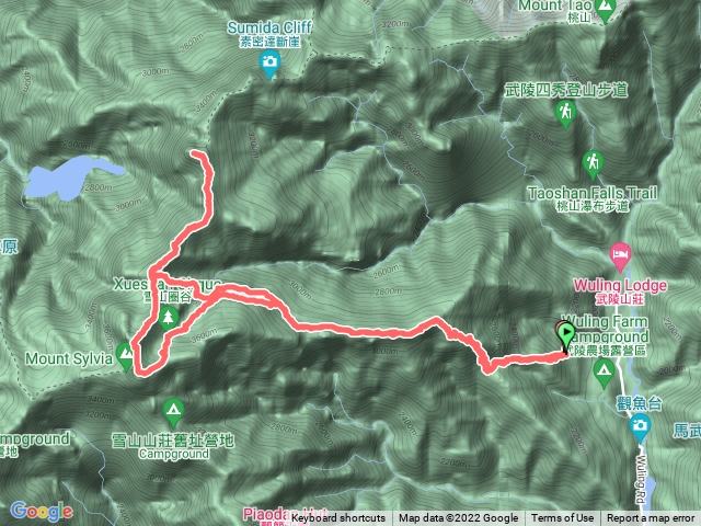 雪山北峰經過雪山主峰