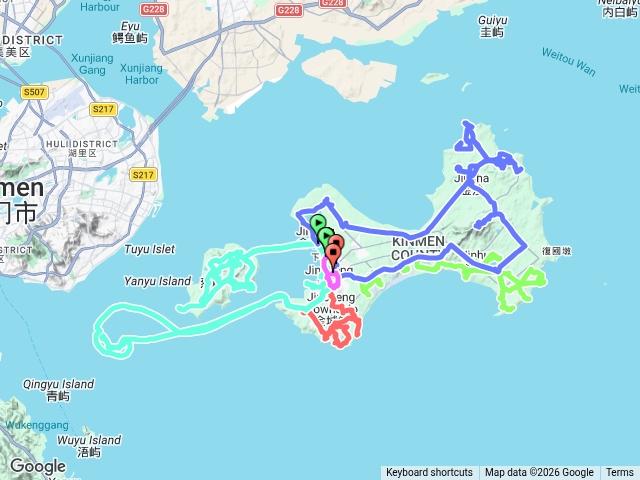 金門三島大縱走：4天4夜軌跡記錄(含太武山小百岳、五虎山、麒麟山、梁山）預覽圖
