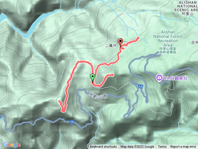 平庶那山、二萬坪山、樹抱石