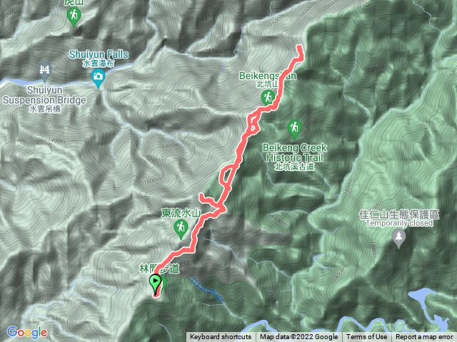雪見大板根(東洗水山、北坑山、大板根)