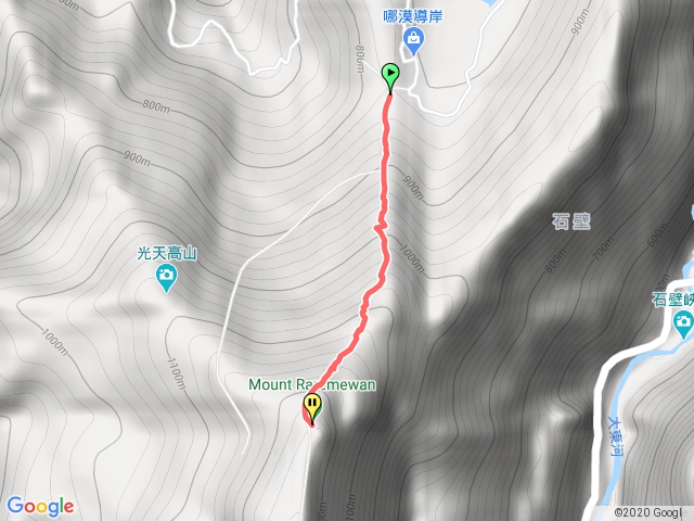 向天湖山光高能山登山口（上山）