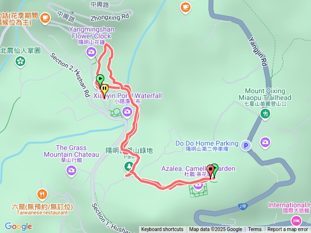 20250205陽明山第二停車場到花鐘來回