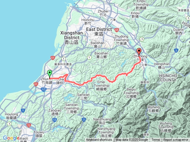 youbike竹南經北埔至竹東