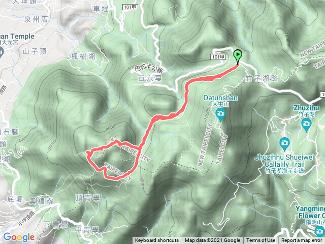 二子坪向天山＆池往返