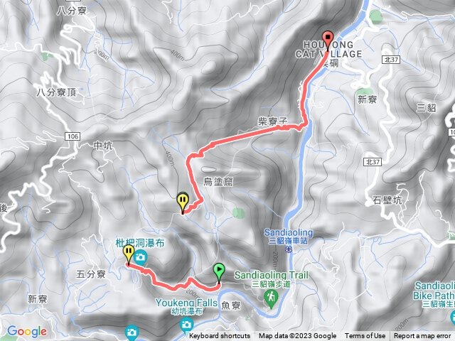 三貂嶺瀑布，採寮古道
