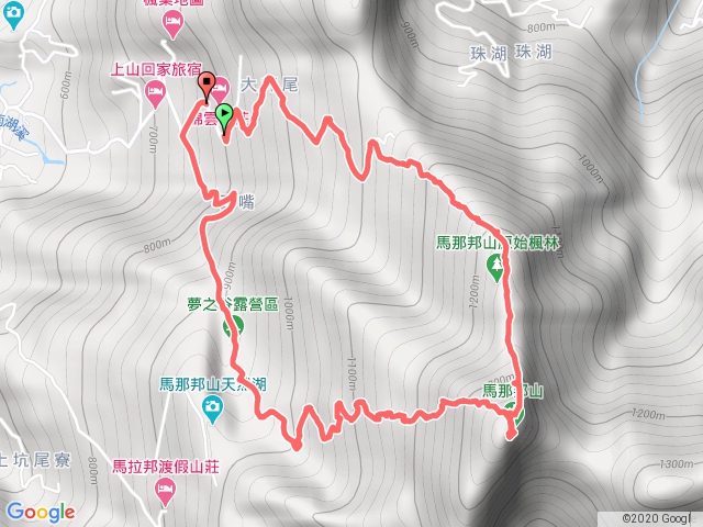 2020-03-22 苗栗大湖鄉馬拉邦山(北線) O型路線