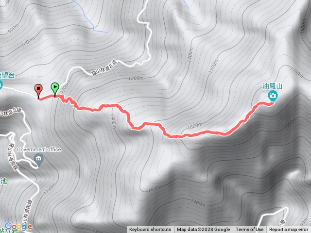 油羅山第一登山口來回