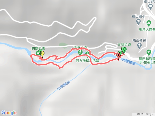 福山馬岸古圳、溪瀧步道O型