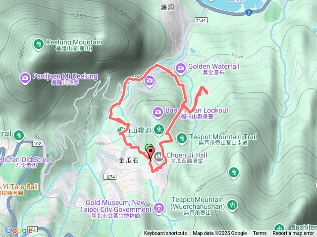 黃金瀑布，六坑斜坡索道預覽圖