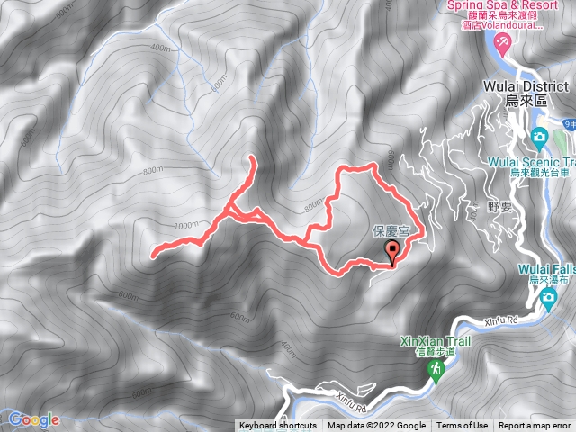 保慶宮、美鹿山南峰、高腰山、拔刀爾山、美鹿山連走