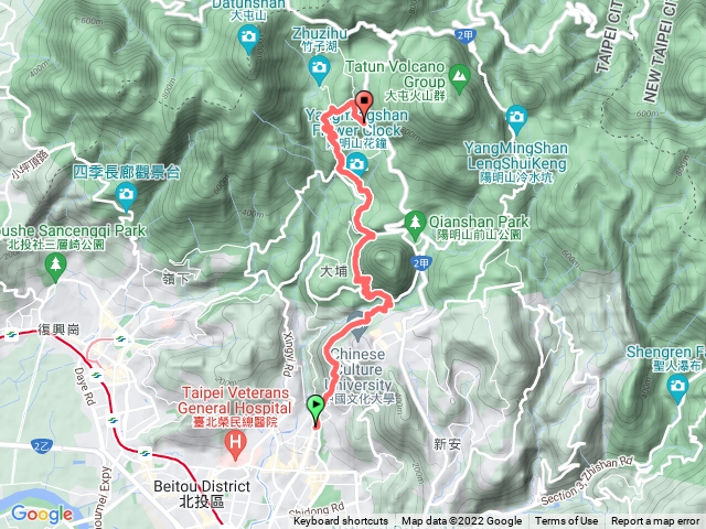 天母古道-橫嶺古道-青春嶺-竹子湖派出所