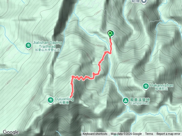加里山鹿場登山口-》加里山