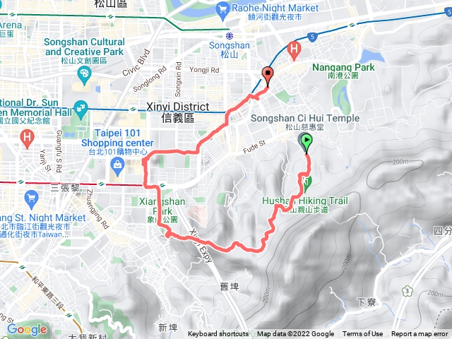 四獸山從後山埤捷運站來回