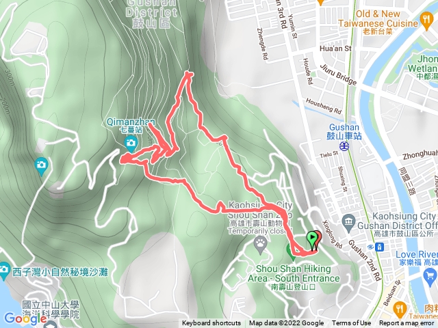 高雄南壽山秘境景點步道健走(1)-七蔓站午後健走