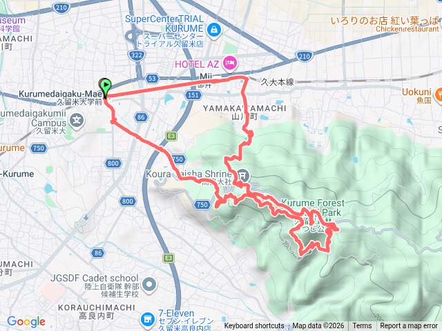 【日本九州】偶來 久留米 高良山路線(9.5km)