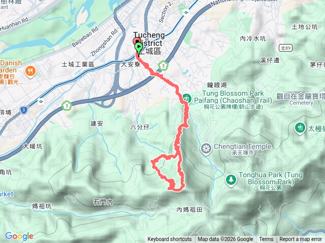 土城火焰山賞血藤（永寧捷運站＞南天母步道＞慈惠堂＞雷公岩＞太子嶺＞血藤花＞火焰山）預覽圖